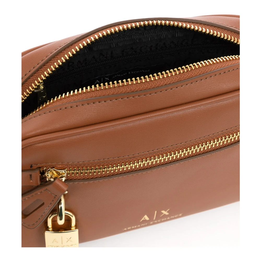 Armani Exchange Stijlvolle Crossbody Tas met Verstelbare Band Brown Dames