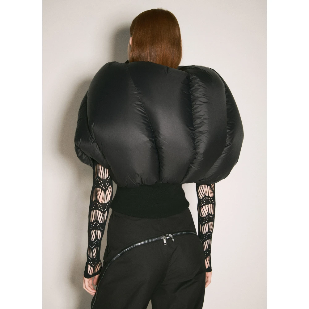 Rick Owens Gewatteerd Vest met Sjaalkraag Black Dames