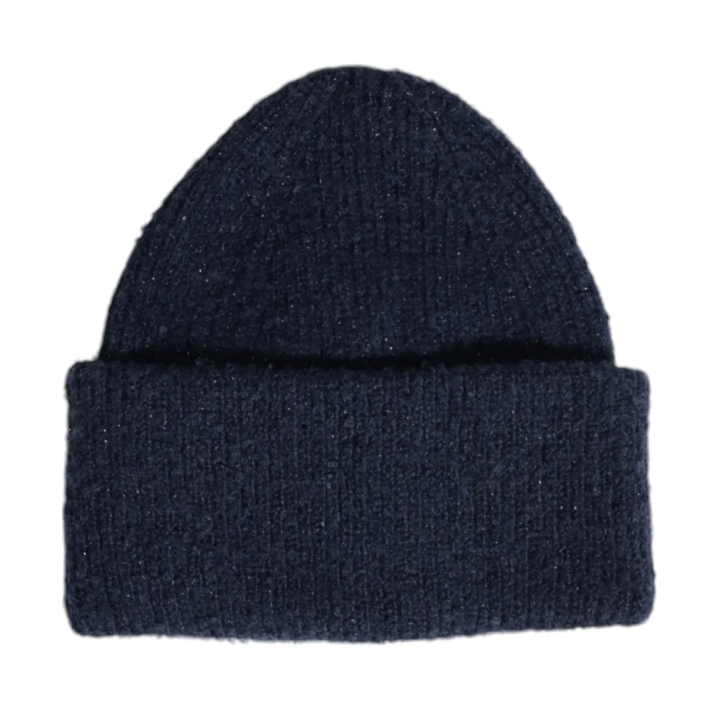Pieces Blauwe Gerecyclede Polyester Dames Wintermuts Blue Dames