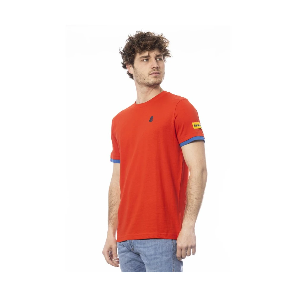 Invicta Logo Print Ronde Hals T-Shirt Red Heren