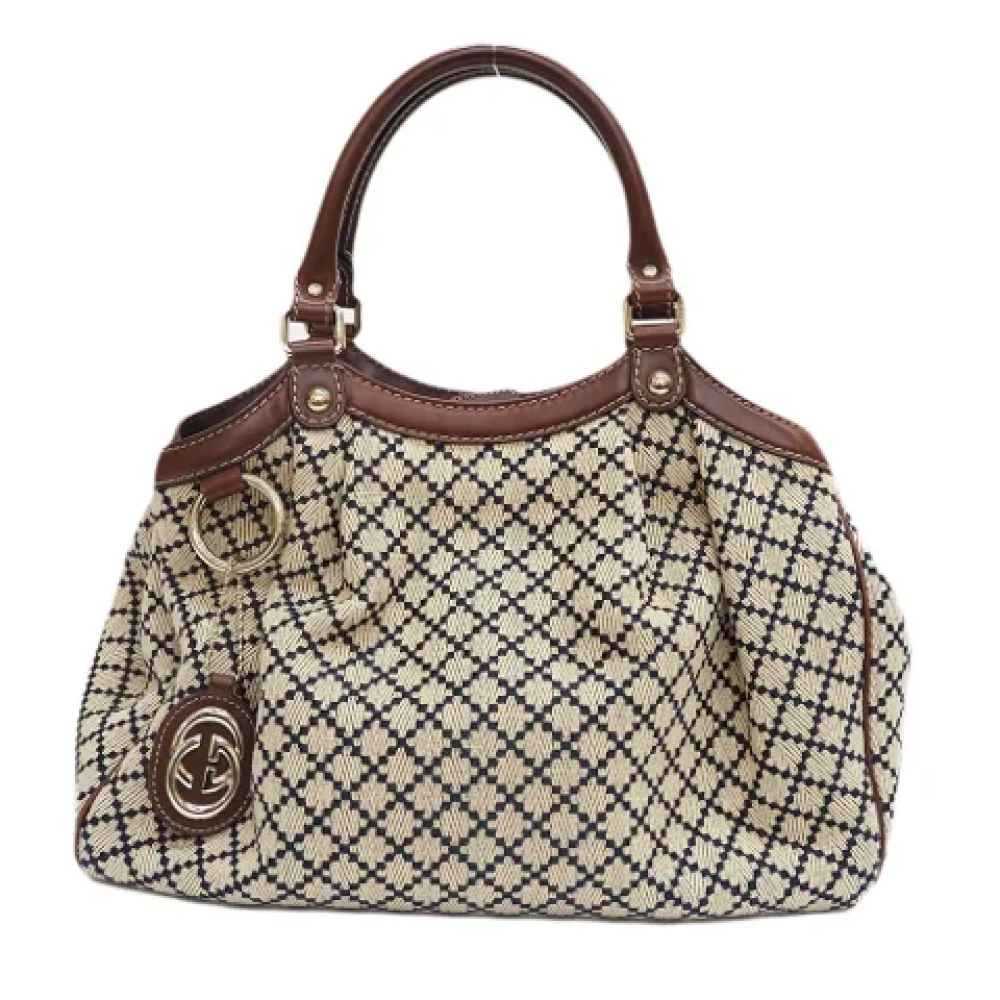 Gucci Vintage Pre-owned Fabric gucci-bags Gray Dames