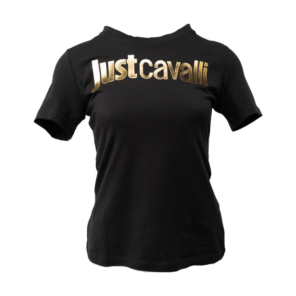 Just Cavalli T-Shirt Magliette Stijlvol Ontwerp Black Dames