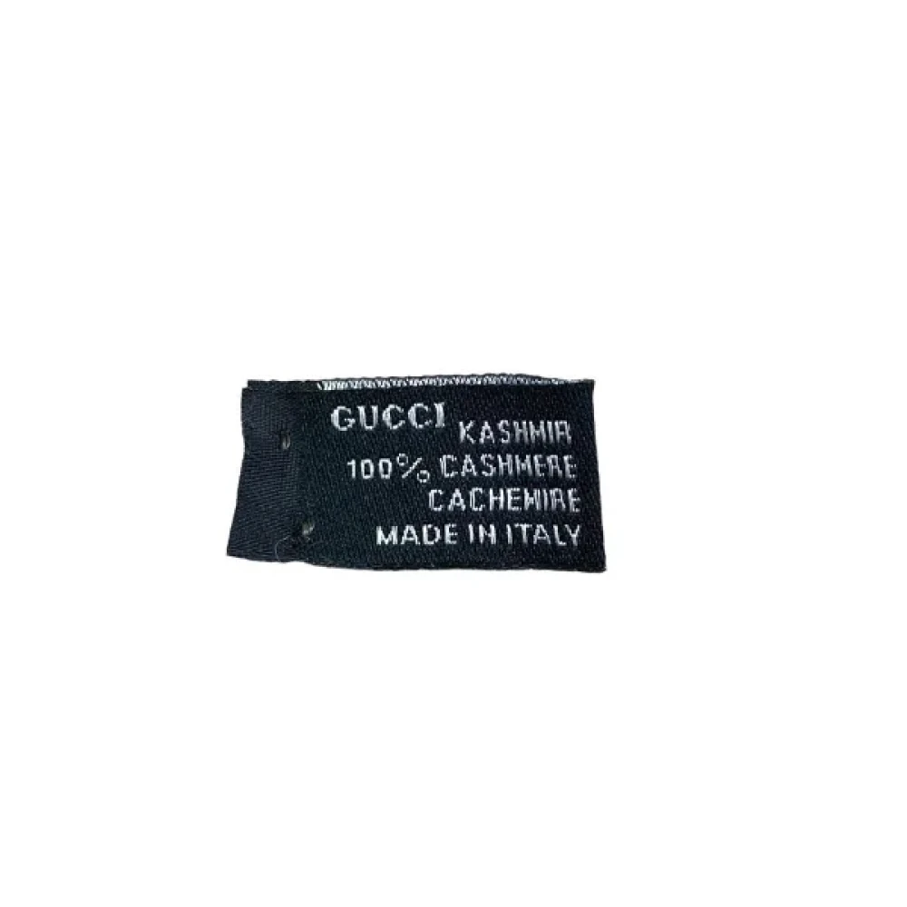 Gucci Vintage Pre-owned Cashmere scarves Gray Dames