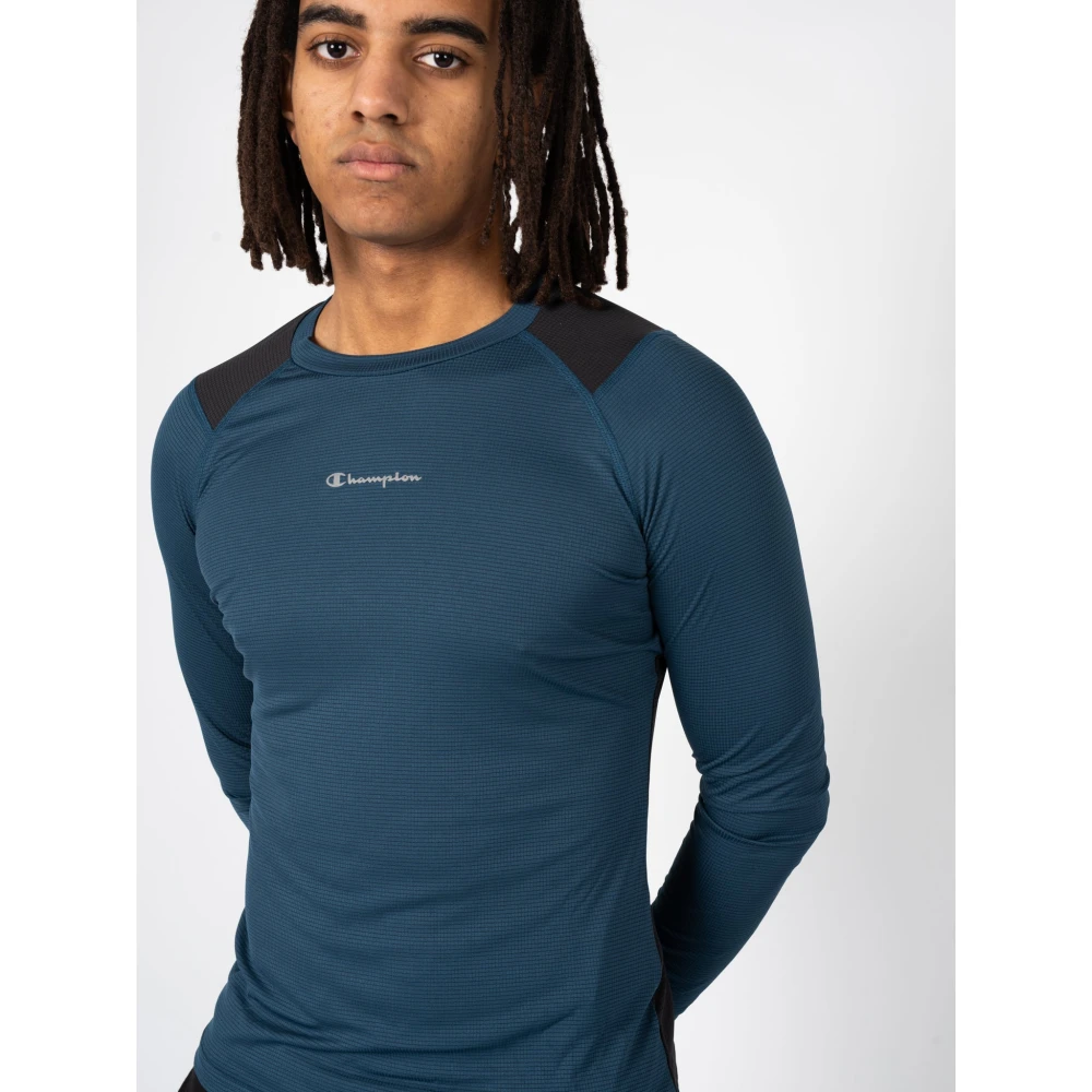 Champion Klassieke Longsleeve Shirt Blue Heren