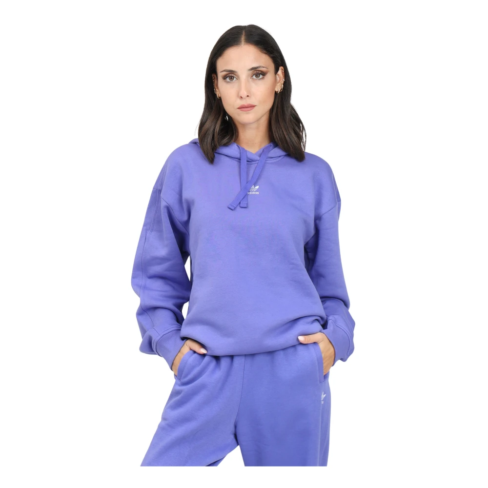 adidas Originals Paarse Essentials Fleece Hoodie Vrouwen Purple Dames