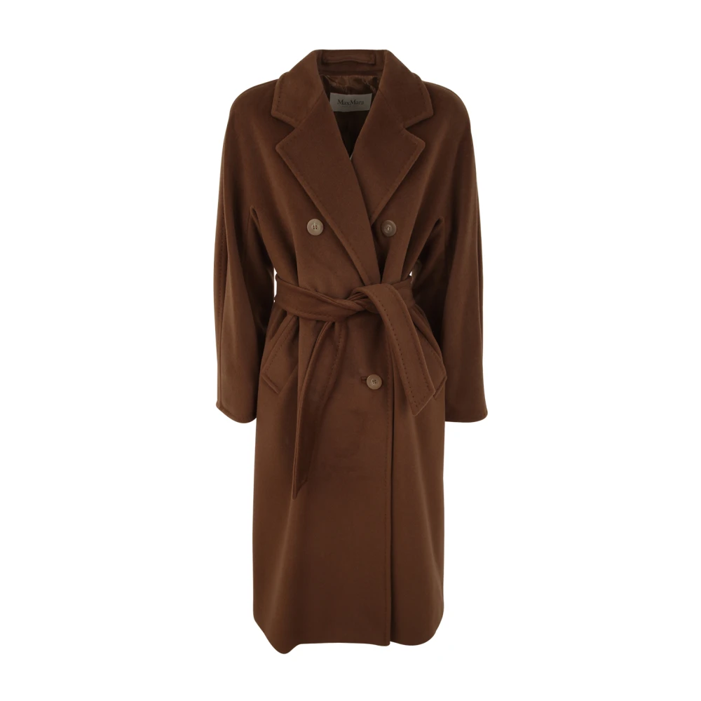 Max Mara Double-Breasted Coats Brown Dames