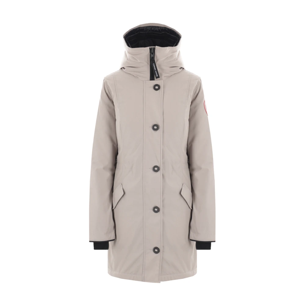 Canada Goose Ljusgrå Teknisk Canvas Parka Beige, Dam