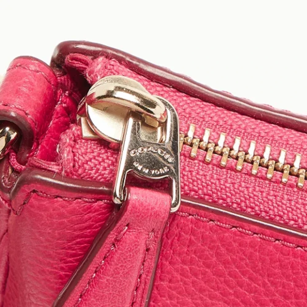 Coach Pre-owned Leather shoulder-bags Pink Dames