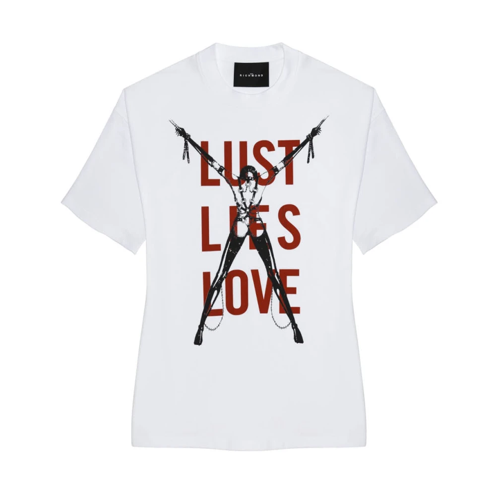 John Richmond T-shirt met warmgedrukte print White Heren