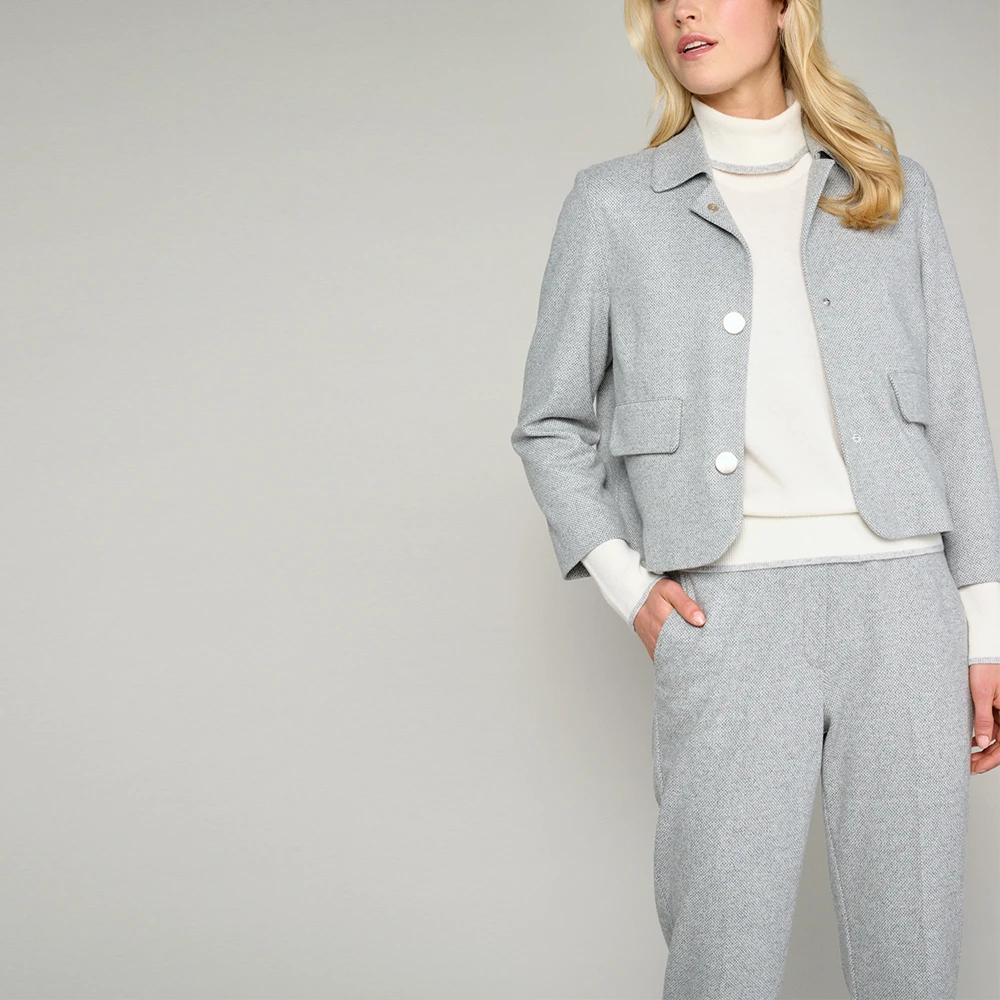 Marie Méro Grijze Korte Jas voor Elke Gelegenheid Gray Dames