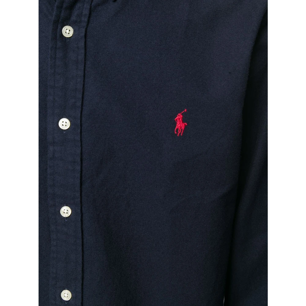 Polo Ralph Lauren Navy Oxford Sportshirt Blue Heren