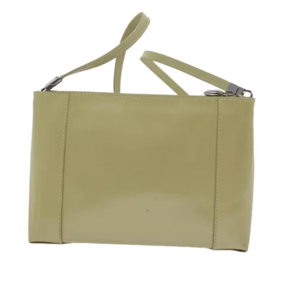 Dior Vintage Pre-owned Leather shoulder-bags Beige Dames
