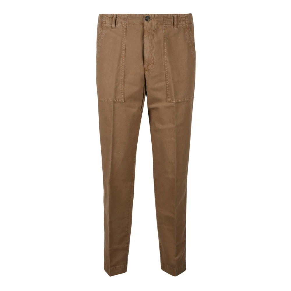 Briglia Casual Linnen Katoenen Broek Brown Heren