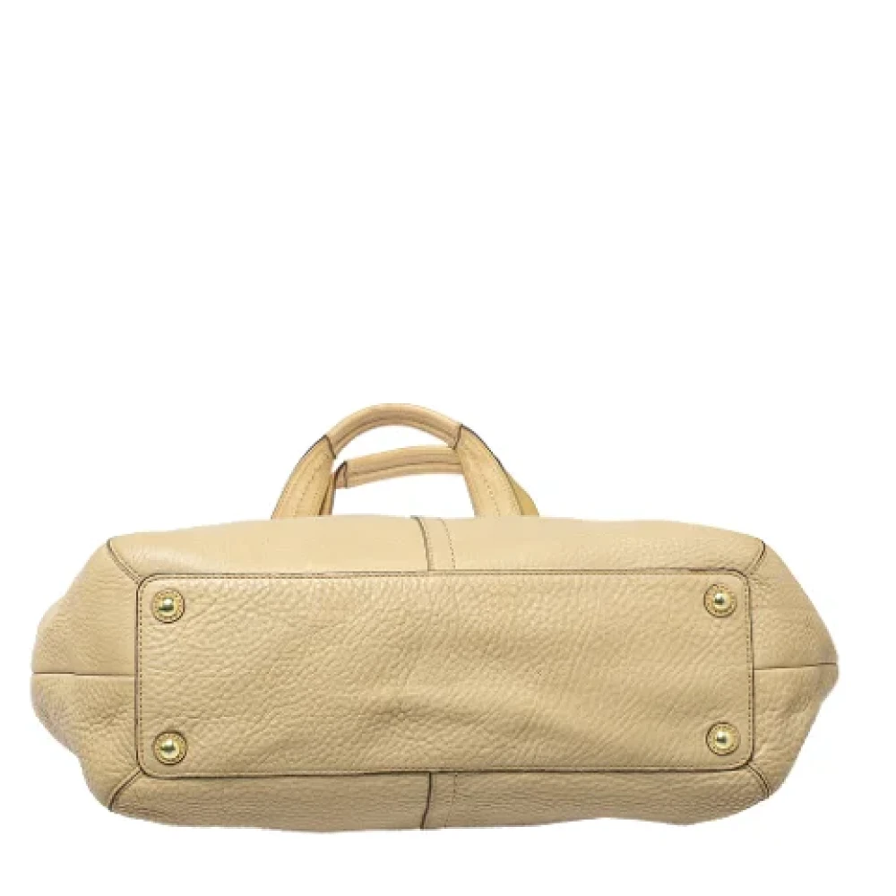 Coach Pre-owned Leather totes Beige Dames