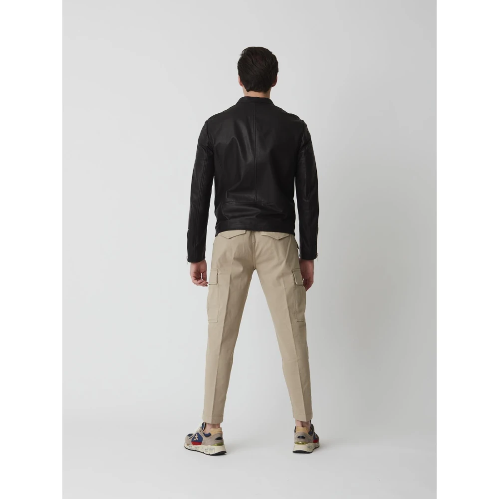 Dondup Stijlvolle Biker Jeans voor Mannen Black Heren