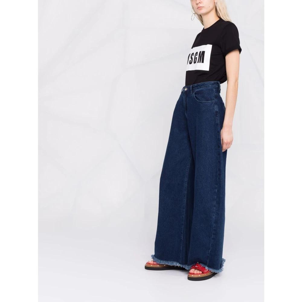 Msgm Basis Katoenen T-shirt Black Dames