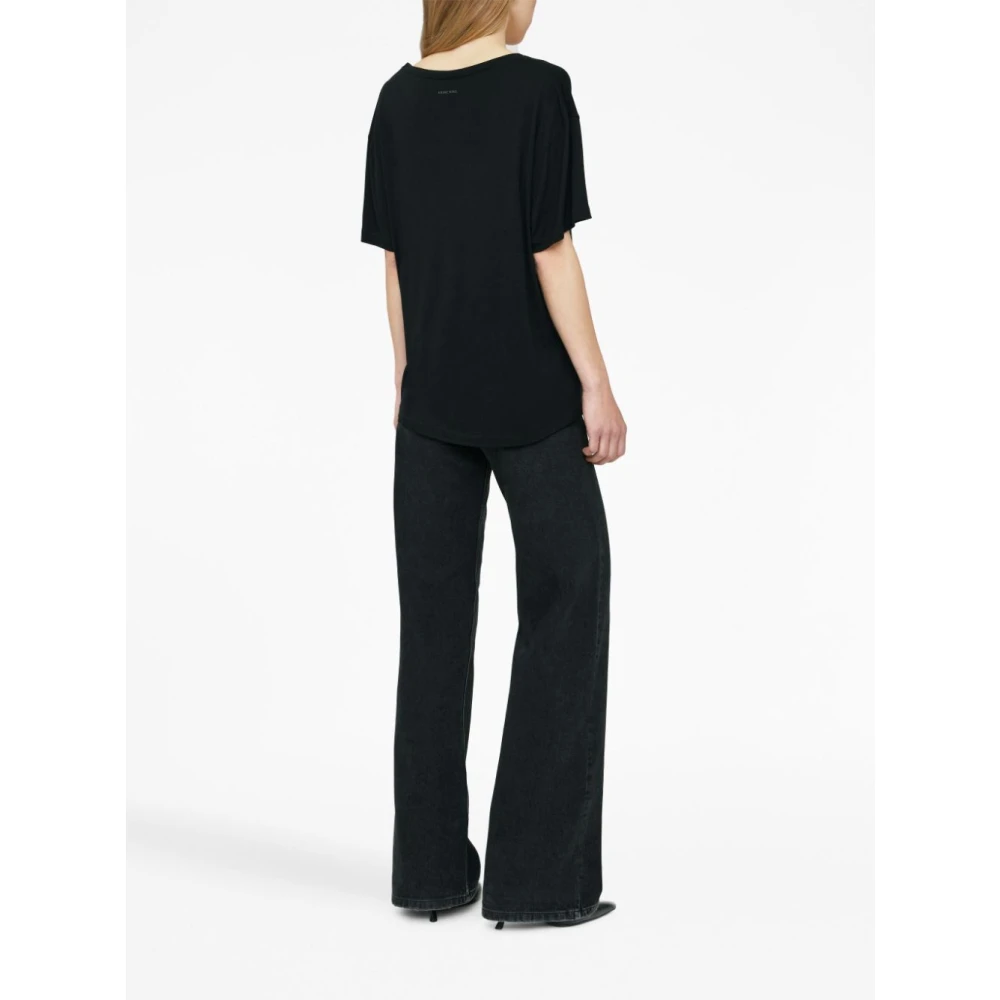 Anine Bing Zwarte Vale Stijlvolle Top Black Dames