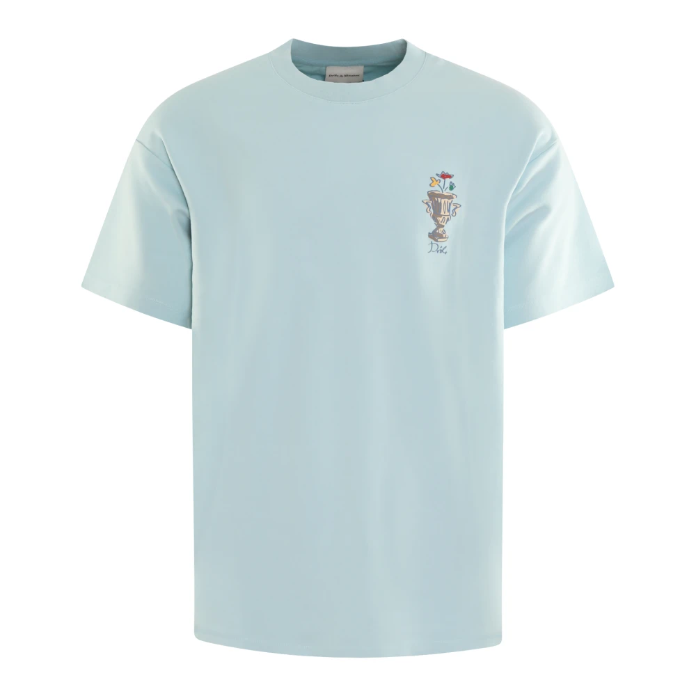 Drole de Monsieur Lichtblauwe T-shirt Vaas Lente-Zomer 2025 Blue Heren