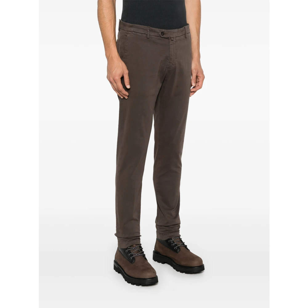 Briglia Corduroy Slim Fit Broek Midnight Blue Brown Heren