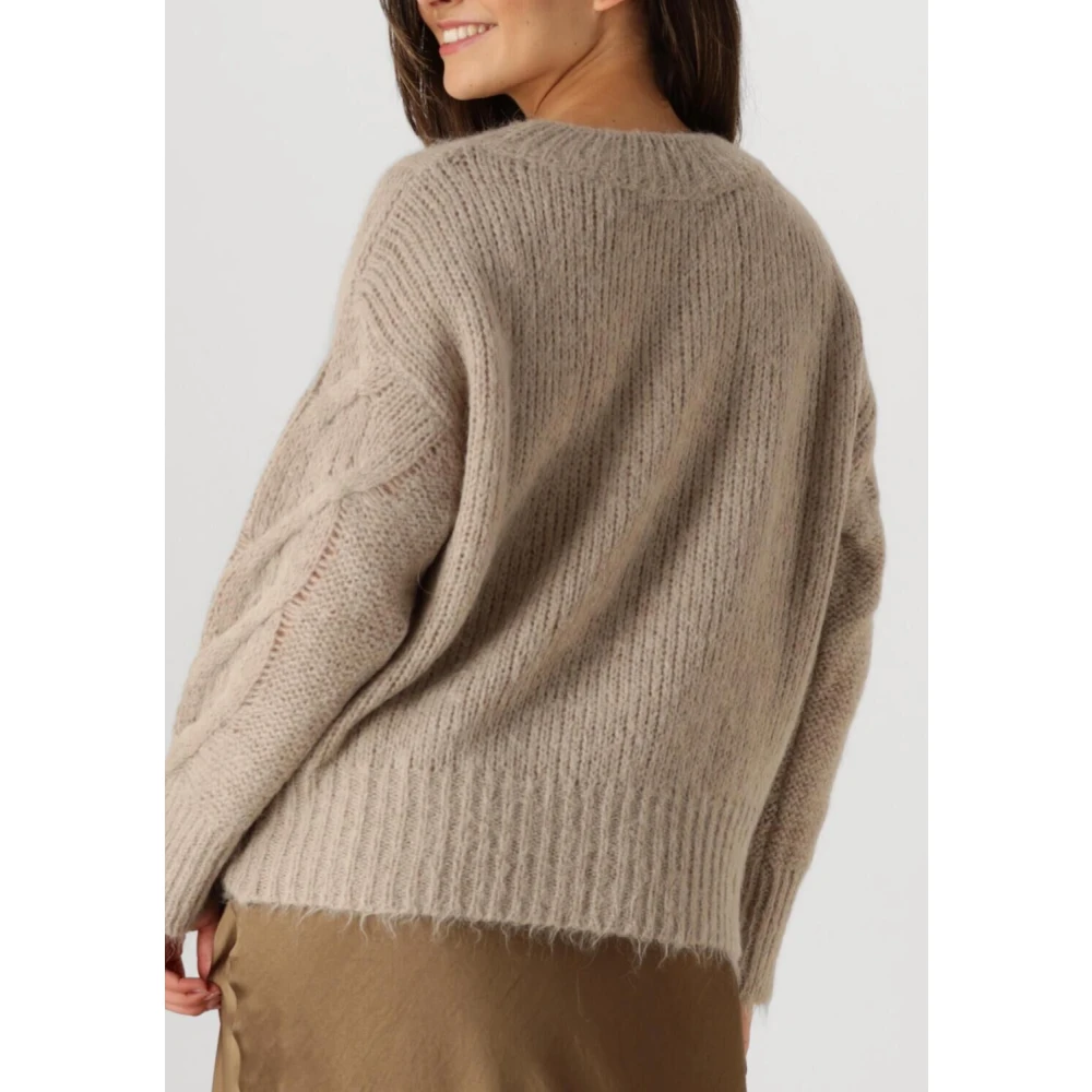 Summum Woman Beige Cable Knit Sweater Beige Dames