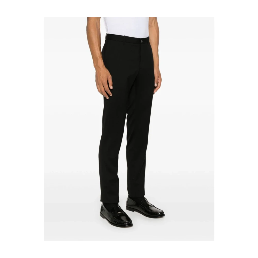Incotex Slim Fit Zwarte Pantalon Black Heren