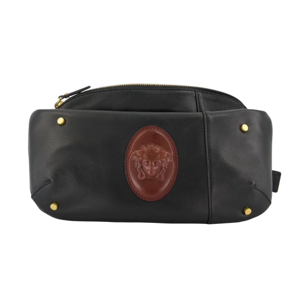 Versace Black Lou Small Nappa Belt Bag - Male - Bum Bags - One Size - Bags