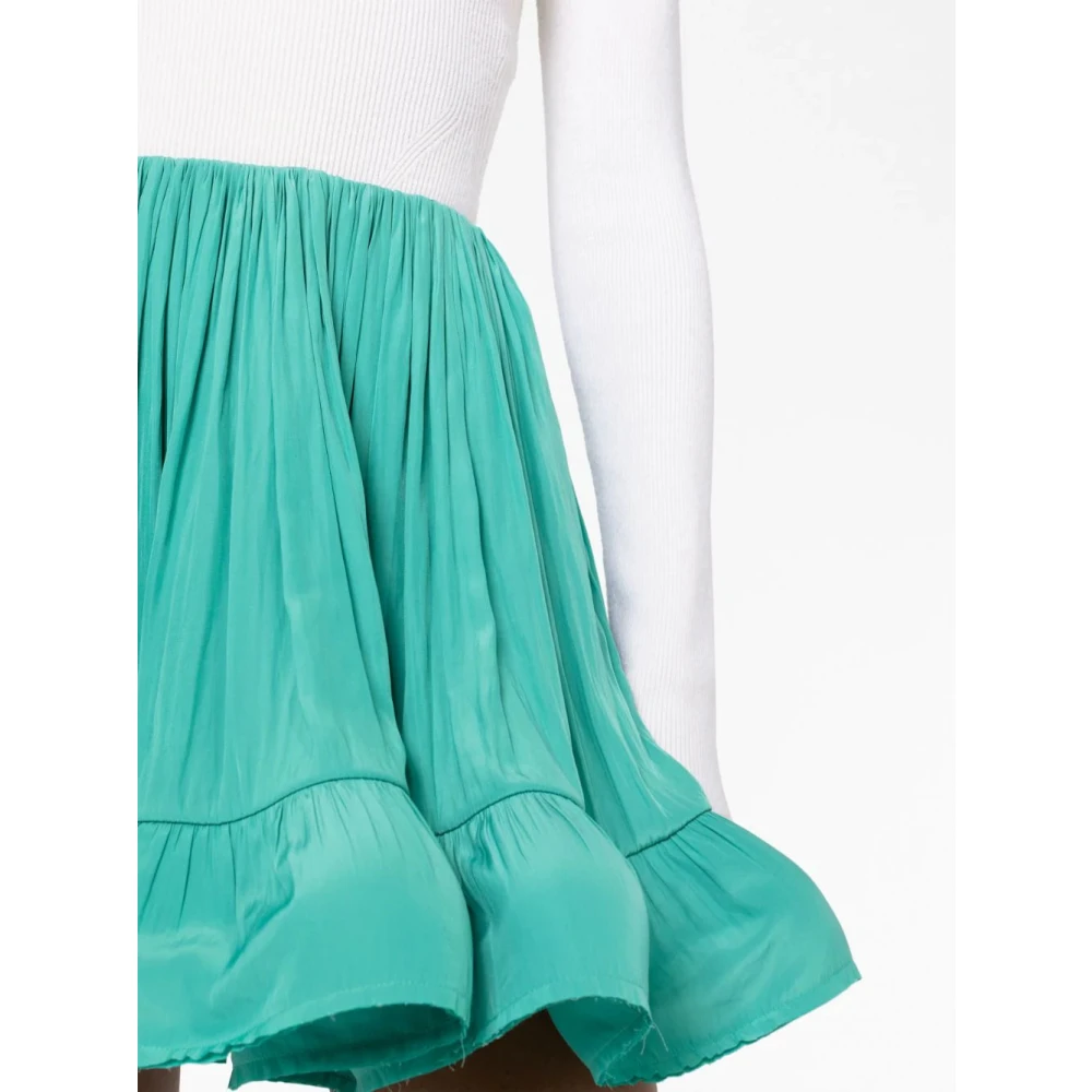 Lanvin Groene Gerimpelde Rok Green Dames