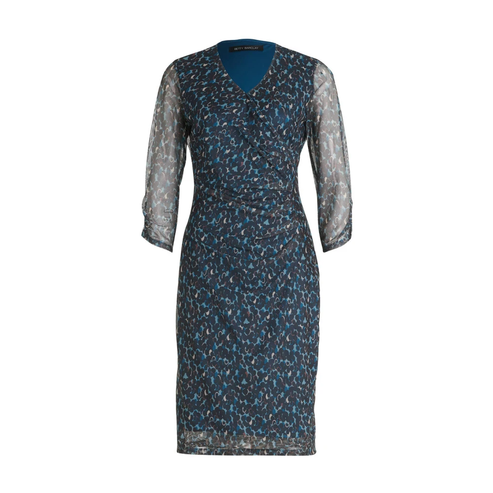 Betty Barclay Korte Mouw Jurk Blue Dames