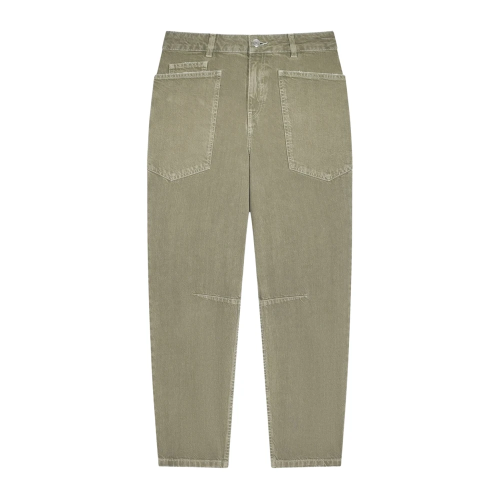 Ba&Sh Ecru Worker Style Lös Passform Byxor Beige, Dam