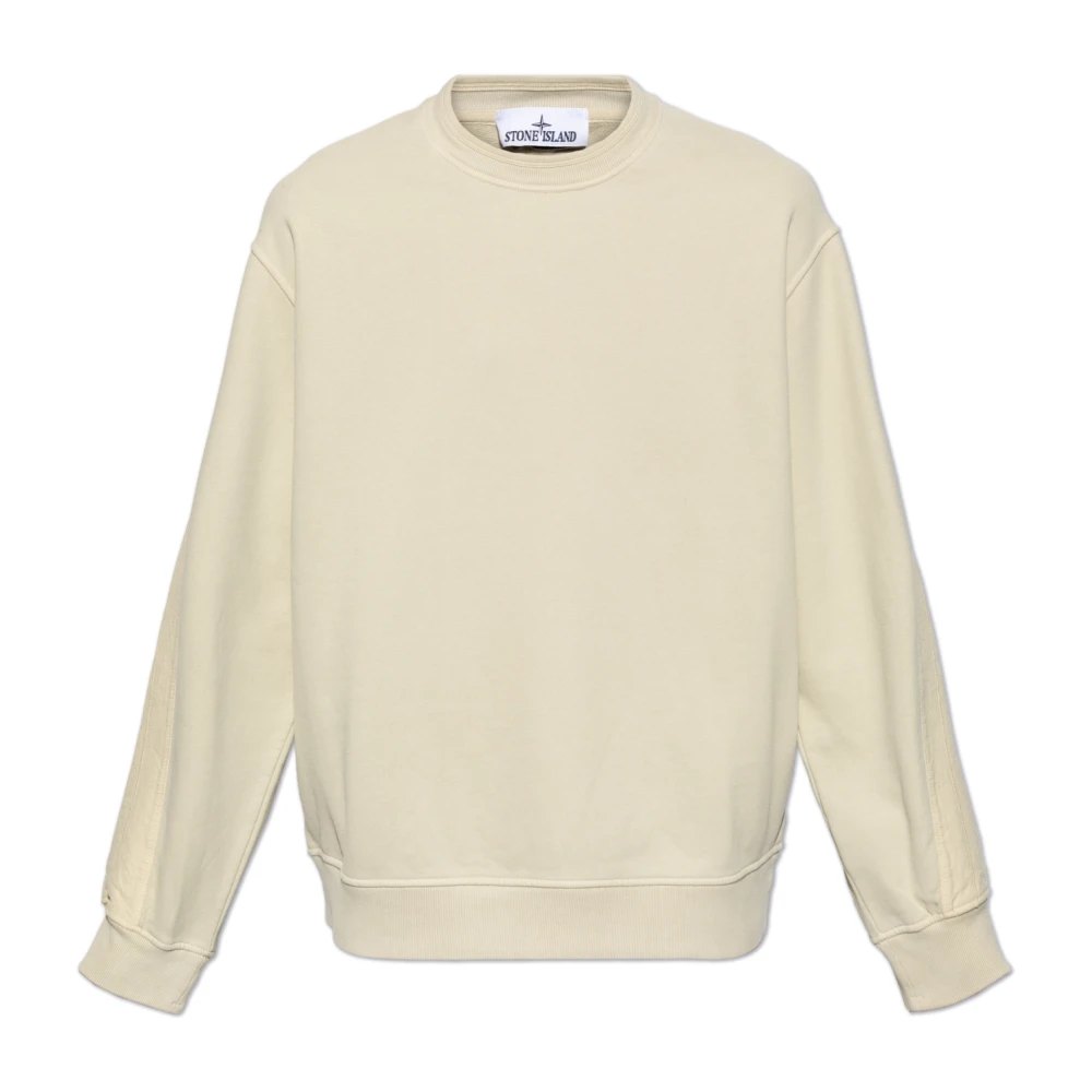 Stone Island Sweatshirt met logo Beige Heren