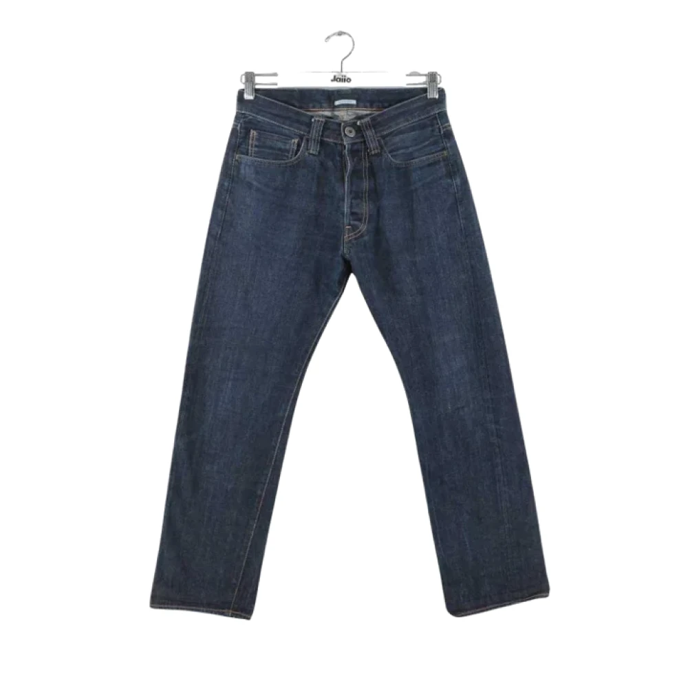 Prada Vintage Pre-owned Cotton jeans Blue Heren