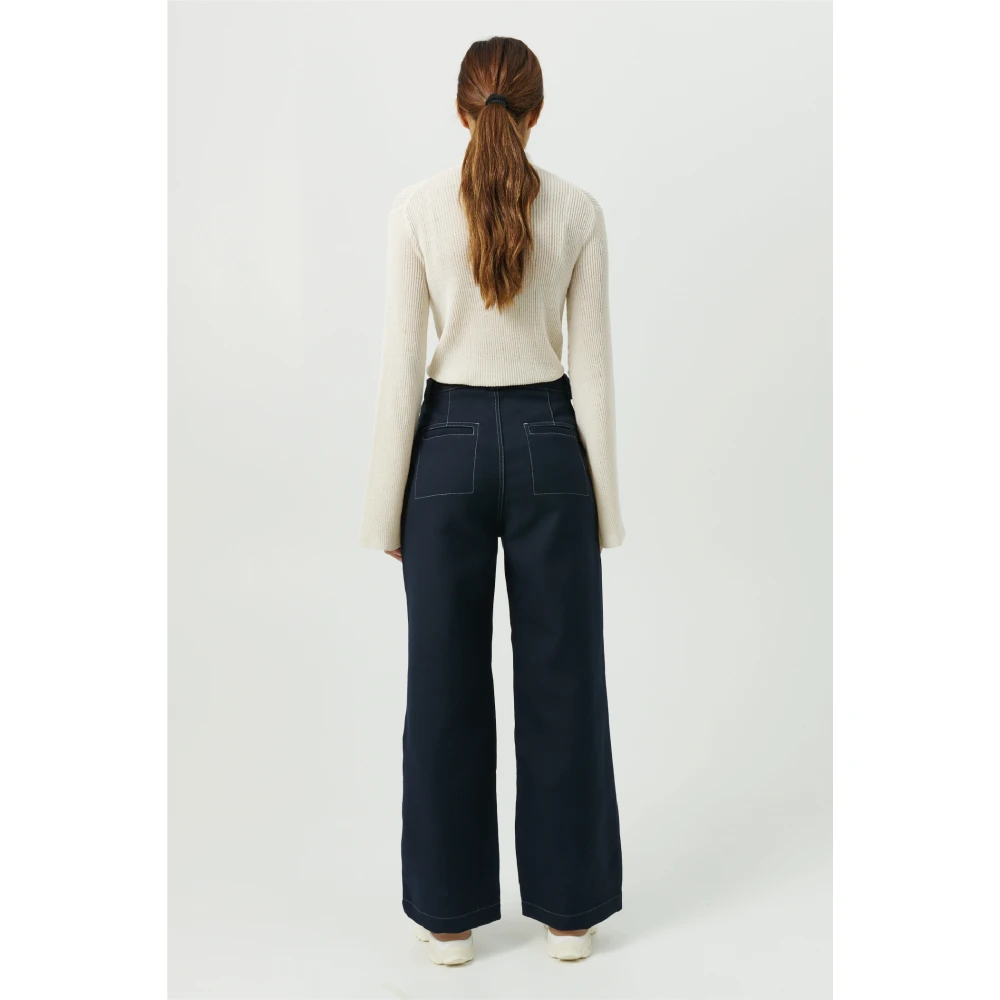 Soulland Flare Sleeve Gebreide Trui White Dames