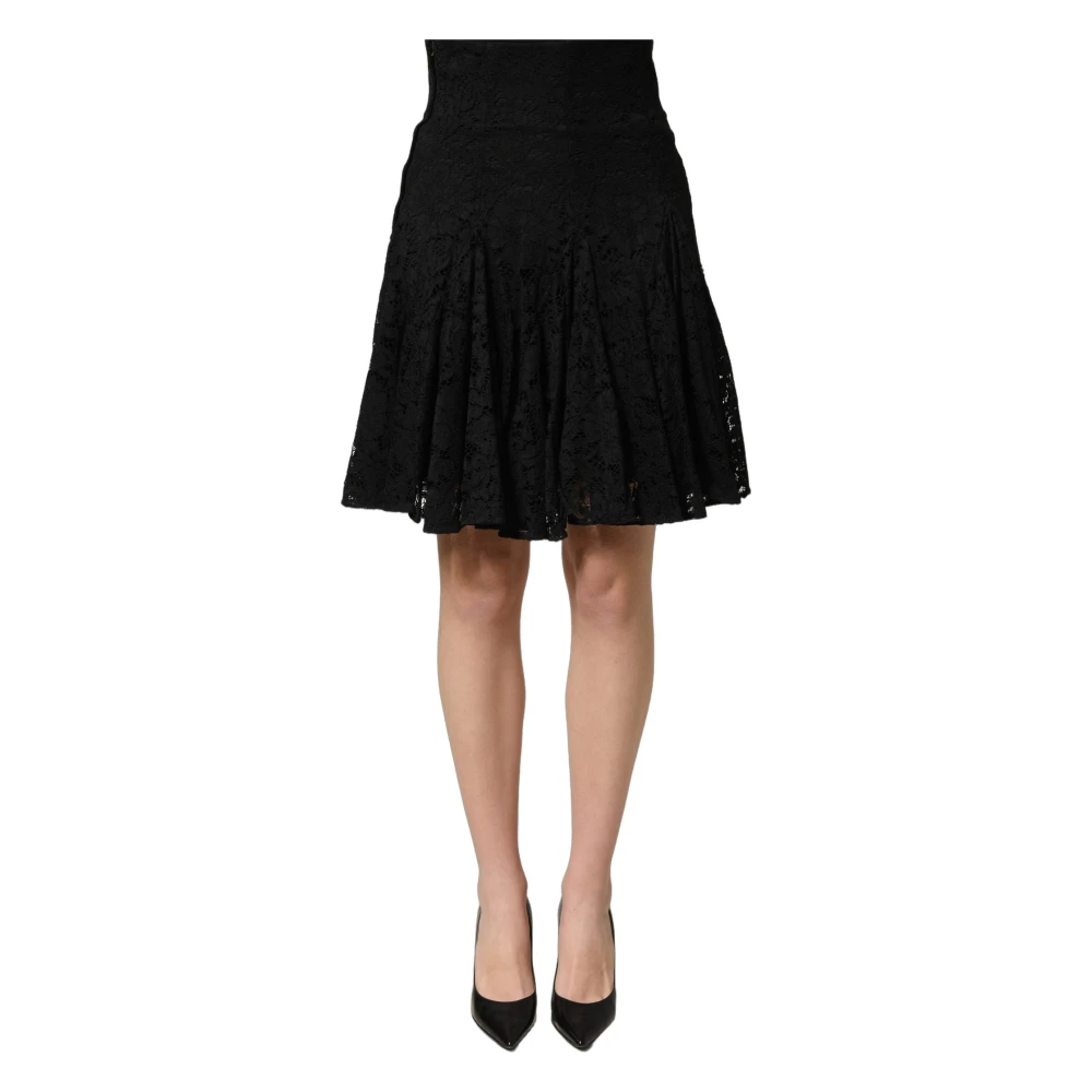Dolce & Gabbana Black Lace Miniskirt - Female - Short Skirts - M - Skirts