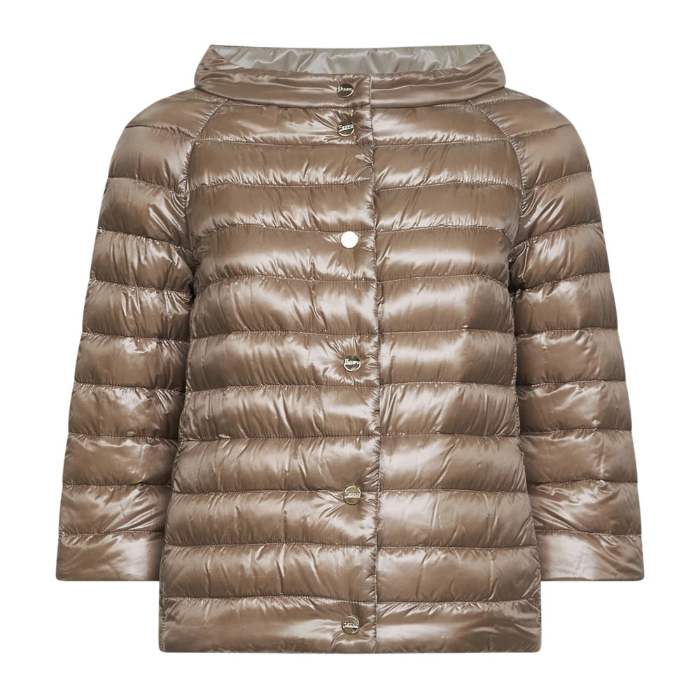 Herno Women's Brown Nylon Ultralight Reversible Cape