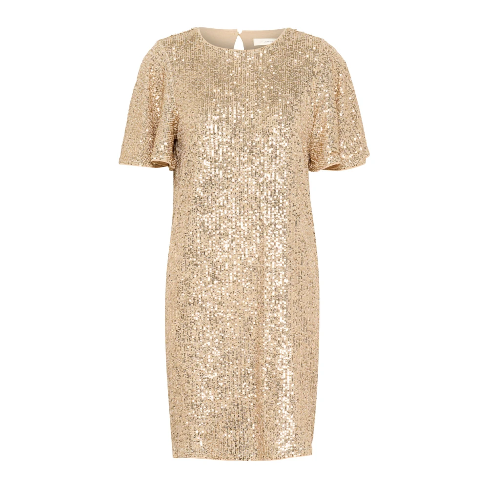 InWear Gouden Pailletten Jurk Yellow Dames