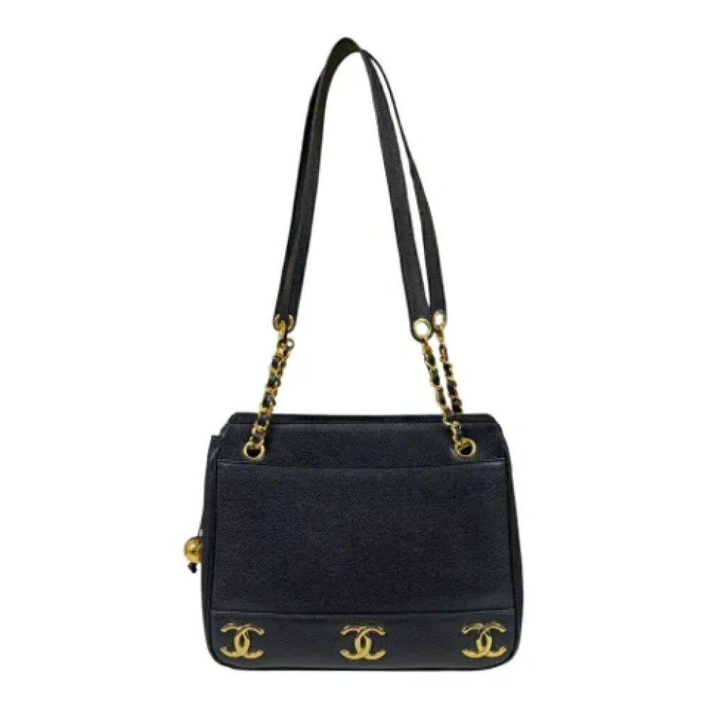 Chanel Vintage Pre-owned Leather chanel-bags Black Dames