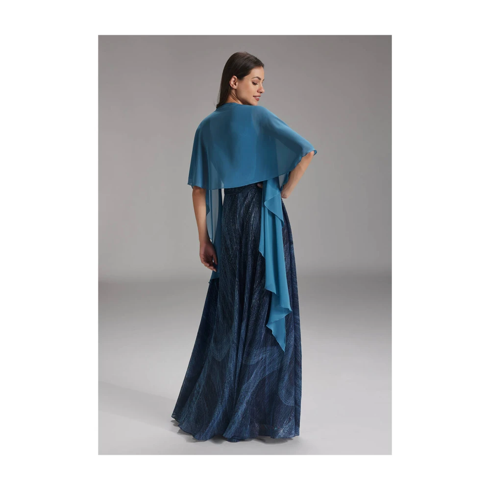 Swing Stijlvolle Cape Jas voor Dames Blue Dames