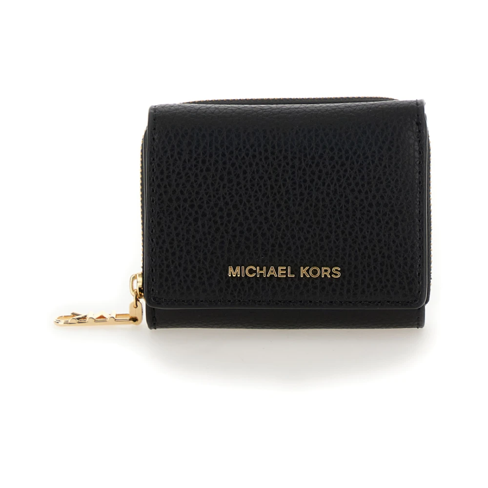 Michael Kors Zwarte Empire Tri-Fold Portemonnee Vrouw Black Dames