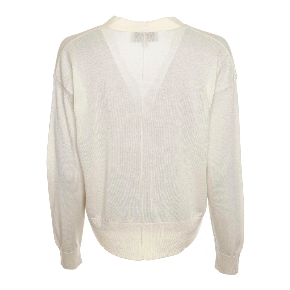 ARMEDANGELS V-hals Cardigan met Oversized Schouders White Dames