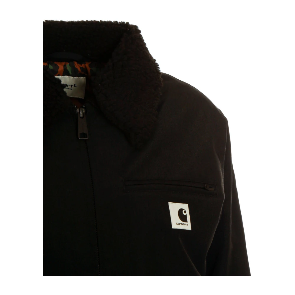 Carhartt WIP Leo-Optik Loose-Fit Jas Black Dames