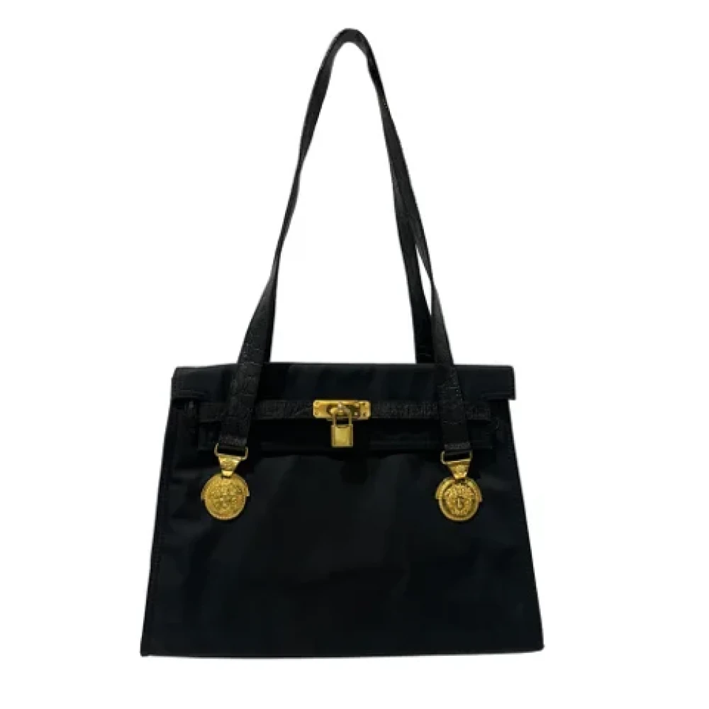 Versace Pre-owned Leather shoulder-bags Black Dames