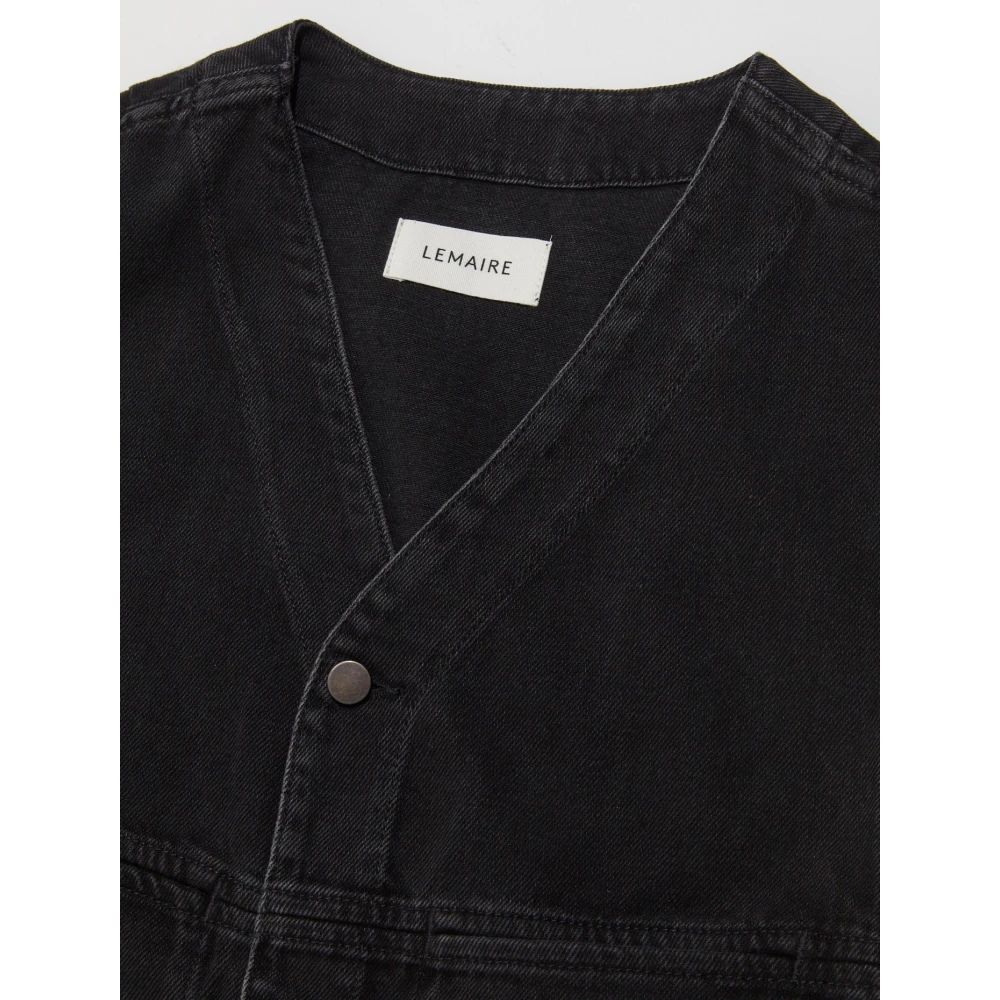 Lemaire Zwarte 4 Pocket Gilet Vest Black Heren