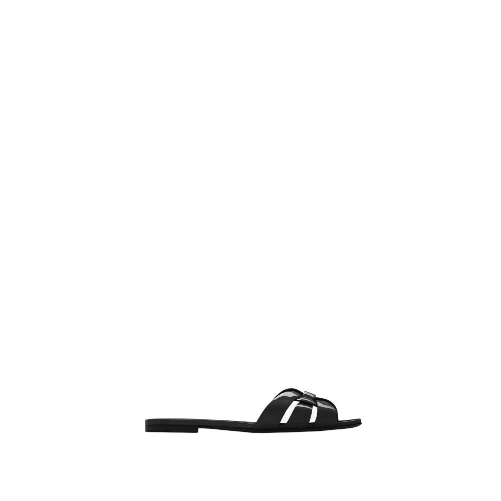 Saint Laurent Women's Black Tribute Sandals - Sliders - 5 Uk - Shoes