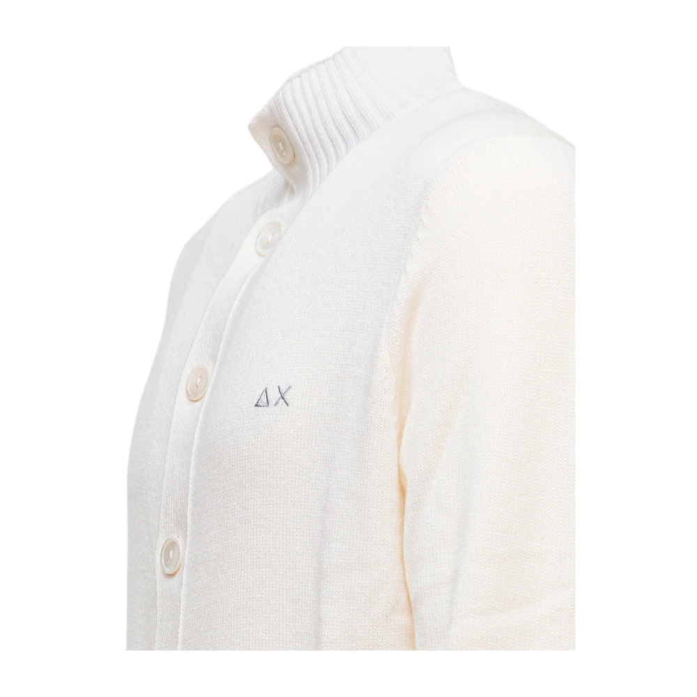 Sun68 Heren Cardigan in effen kleur White Dames