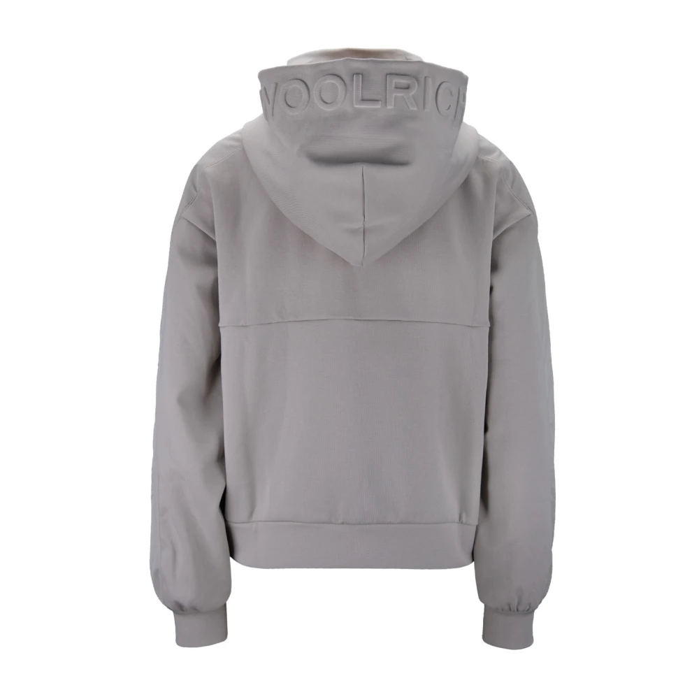 Woolrich Hoodie met rits Gray Dames