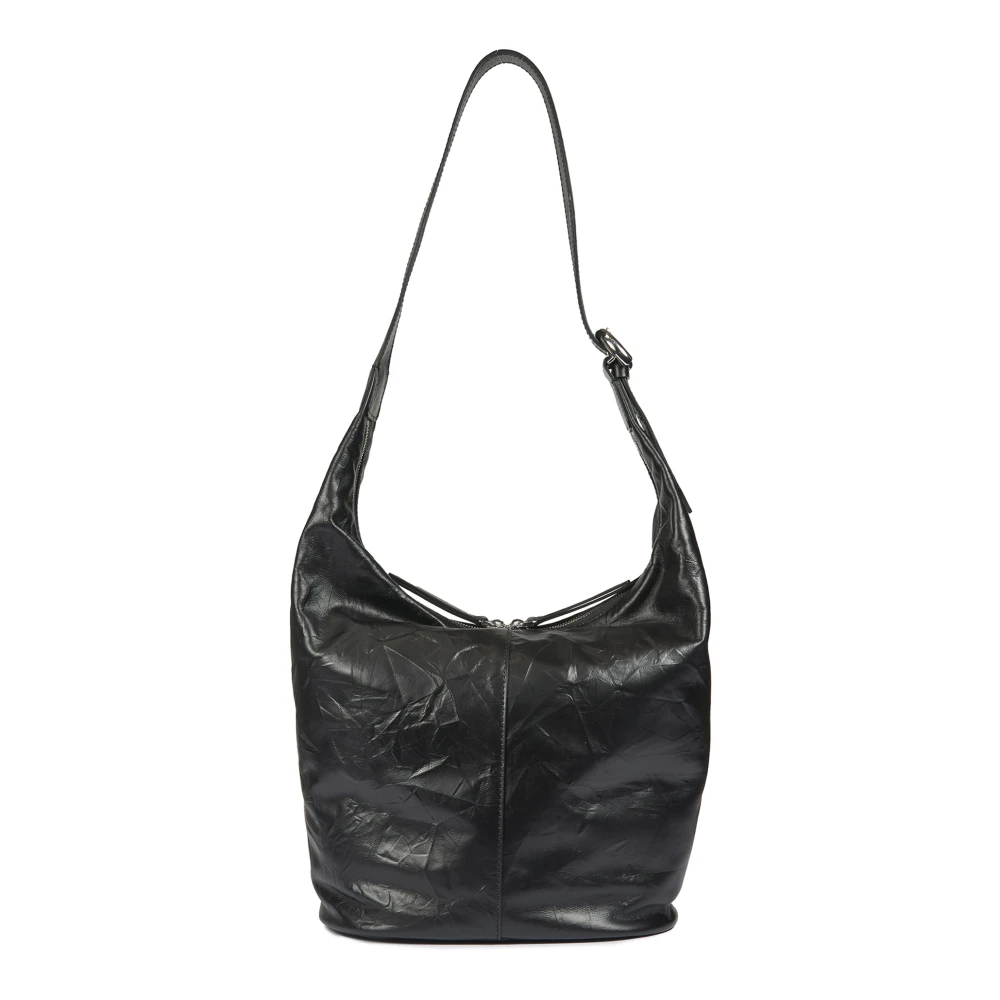 Coccinelle Zwarte Leren Schouder Crossbody Tas Black Dames