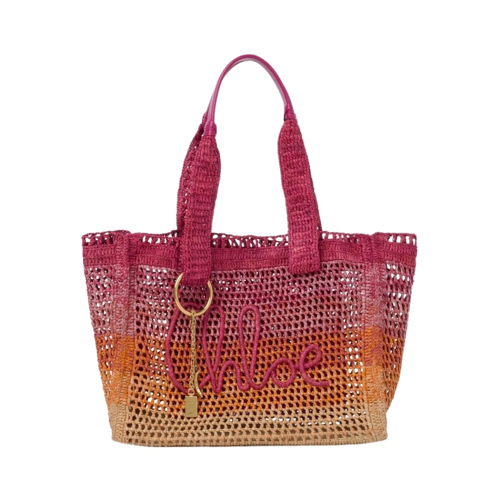 Chloé , Shopping Bags, Female, Multicolor, One Size, Summer Banana East-West Tote