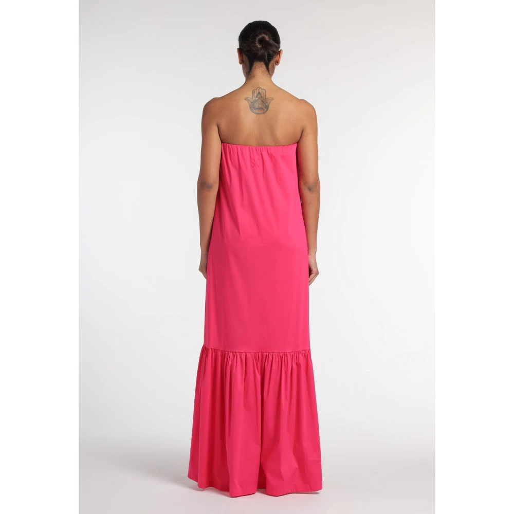 Semicouture Maxi Jurk Pink Dames