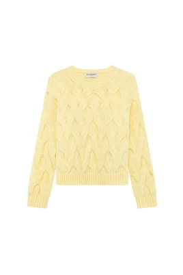 Multi-cable Pullover i Alpackablandning