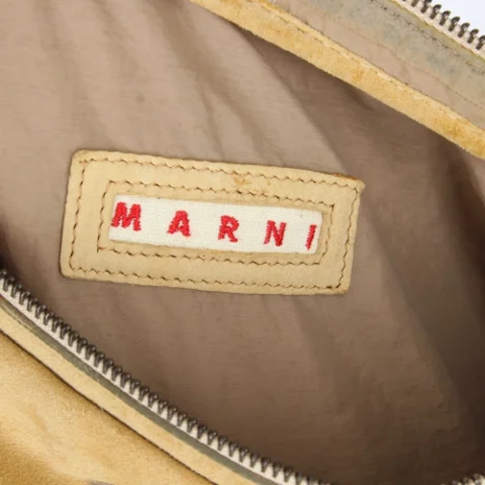 Marni Pre-owned Suede shoulder-bags Beige Dames